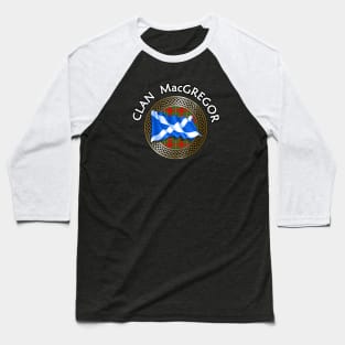 Clan MacGregor Crest & Tartan Knot Baseball T-Shirt